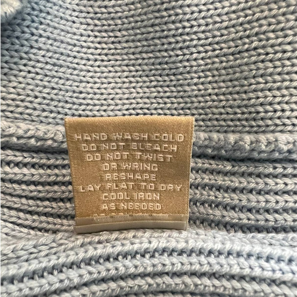 Joan Vass Long Sleeveless Sweater in Pale Blue with Tiny Silver Beads Size Large - Picture 6 of 6